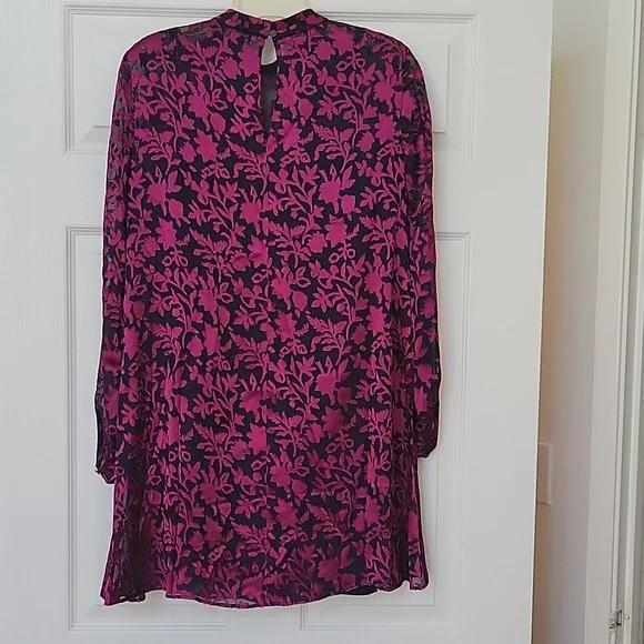 Sz 00 CLUB MONACO - Floral Burnout Dress - NWT! - Gorgeous 2-in-1 Dresses - Picture 9 of 14